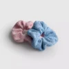 2-pack texturerade scrunchies