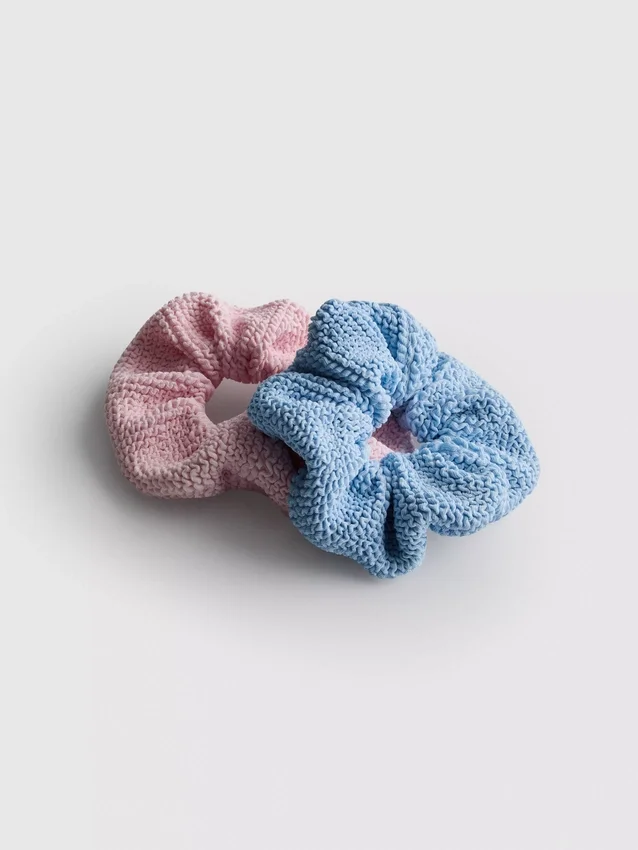 2-pack texturerade scrunchies