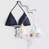 2-pack triangulära bikinitoppar