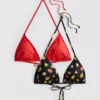 2-pack tryckt triangel-bikinitopp