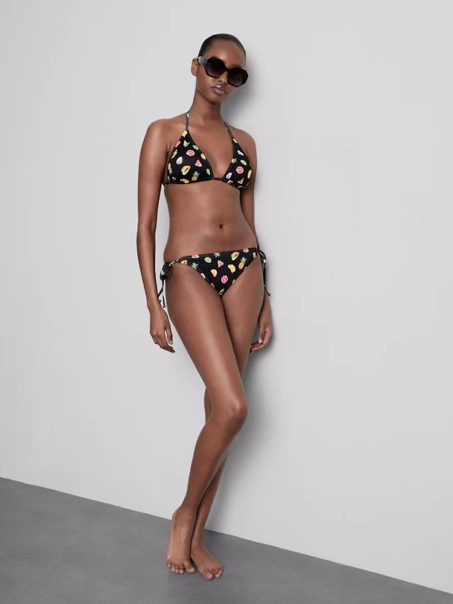 2-pack tryckt triangel-bikinitopp