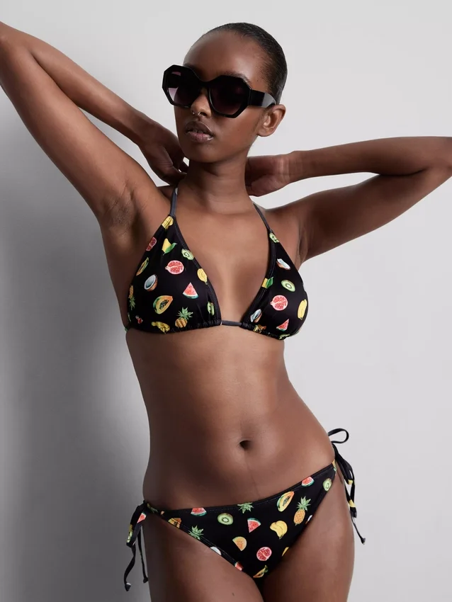 2-pack tryckt triangel-bikinitopp