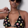 2-pack tryckt triangel-bikinitopp