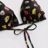 2-pack tryckt triangel-bikinitopp