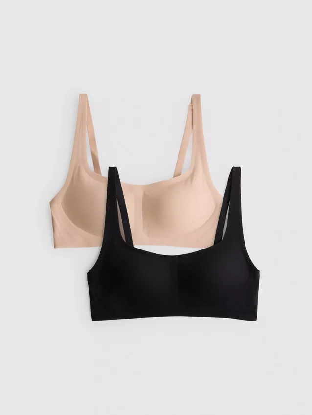 2-pack utjämnande Shapewear-crop-top