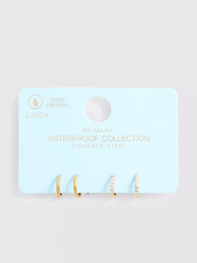 2-pack vattentäta Diamanta-örringar