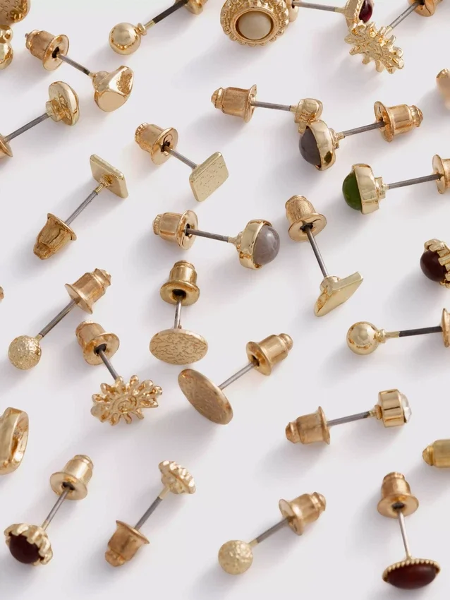 20-pack blandade örhängen med stift