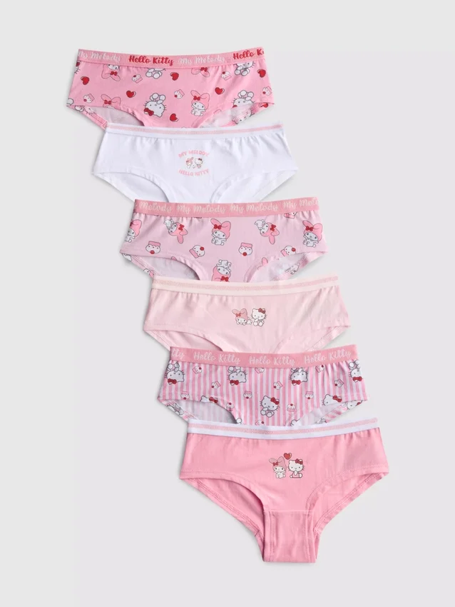3–15 år | 6-pack Hello Kitty-kalsonger i hipster-modell