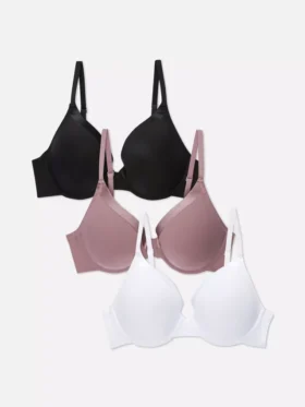 3-pack A-DD-bh:ar med hel kupa för t-shirt