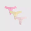 3-pack bandeau-stringtrosor i spets
