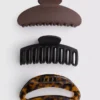 3-pack blandade bulldogg-klämhårspännen