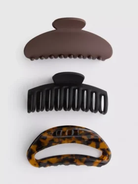 3-pack blandade bulldogg-klämhårspännen