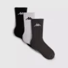 3-pack bomullsrika Kappa-strumpor i crew-längd