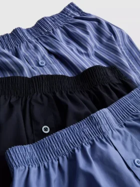 3-pack boxershorts med knäppning