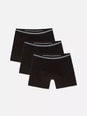 3-pack boxershorts med randigt midjeband