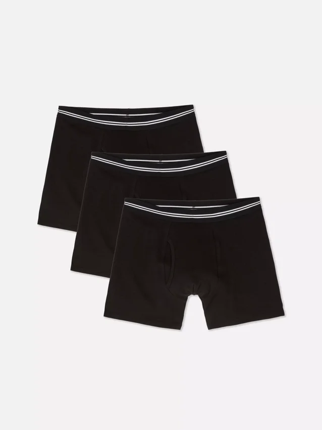 3-pack boxershorts med randigt midjeband