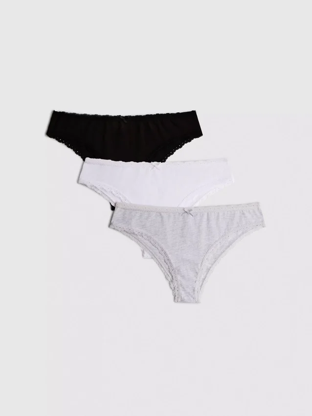 3-pack brasilianska trosor i bomull