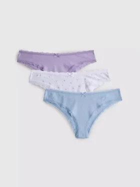 3-pack brasilianska trosor med hög bomullshalt