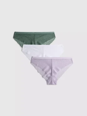 3-pack brasilianska trosor med spets över hela plagget