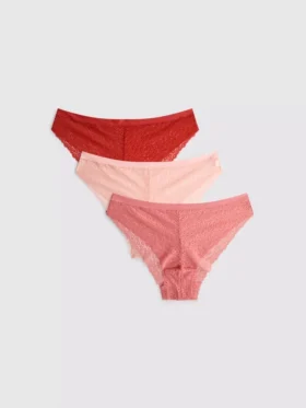 3-pack brasilianska trosor med spets över hela plagget