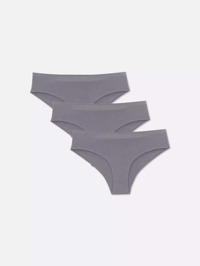 3-pack grå sömlösa trosor