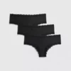 3-pack hipster-trosor med spetskant