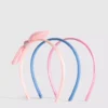 3-pack hårband med rosett
