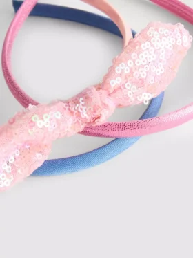 3-pack hårband med rosett
