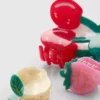 3-pack hårklämmor i fruktform