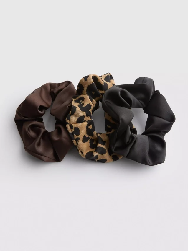 3-pack hårsnoddar i satin