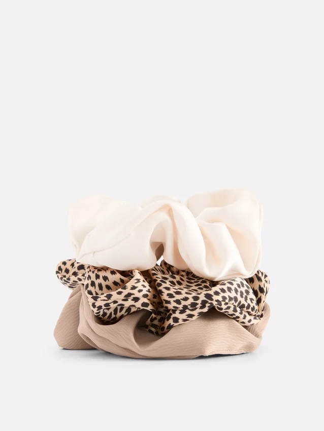 3-pack hårsnoddar i satin