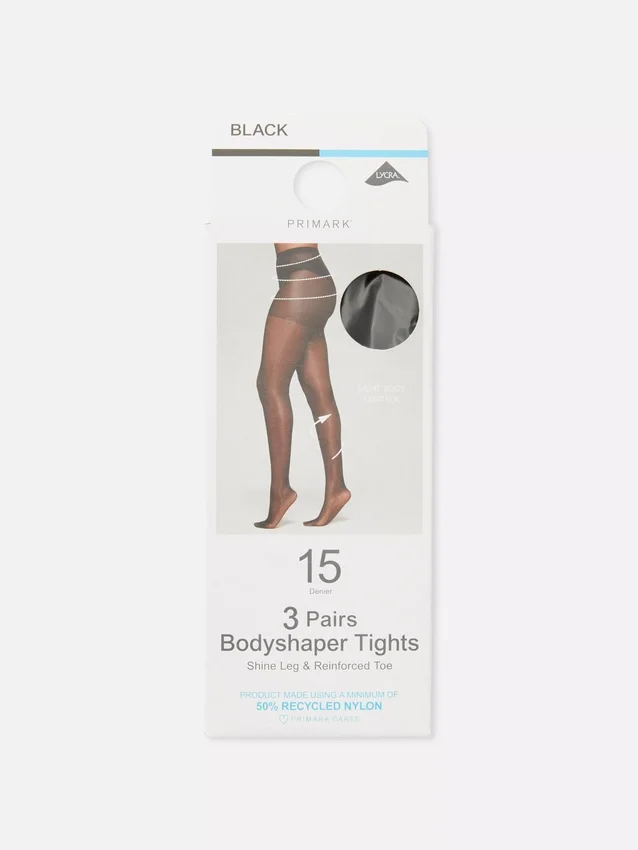 3-pack kroppsformande strumpbyxor