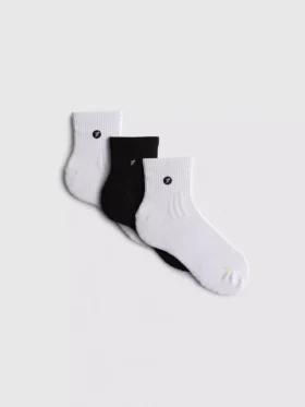 3-pack mikrofiber-strumpor i kvartslängd för sport