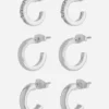 3-pack mini-ringörhängen