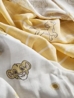 3-pack muslindukar med Disneys Lejonkungen