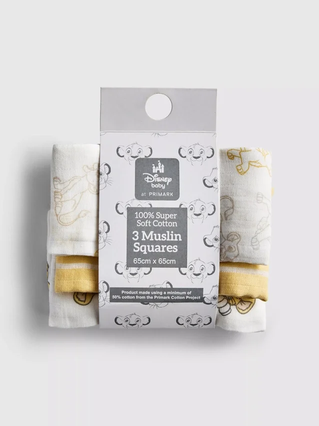 3-pack muslindukar med Disneys Lejonkungen