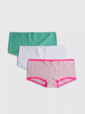 3-pack pointelle mini-boyshorts