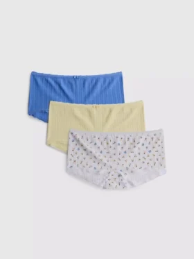 3-pack pointelle mini-boyshorts