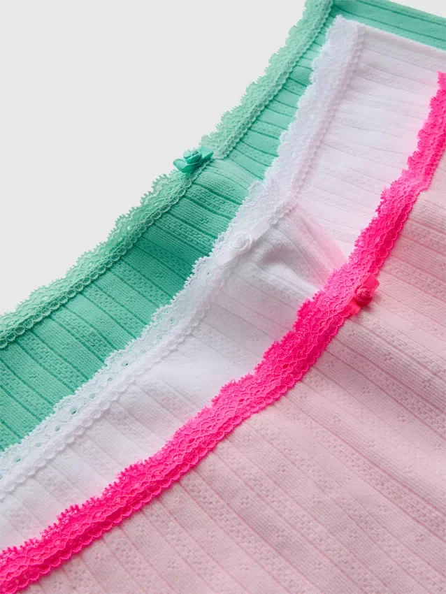 3-pack pointelle mini-boyshorts