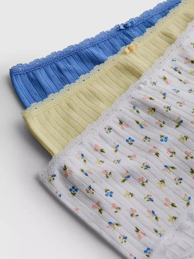 3-pack pointelle mini-boyshorts