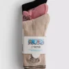 3-pack ribbade strumpor