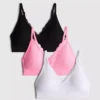 3-pack sömlösa braletter med spetskanter