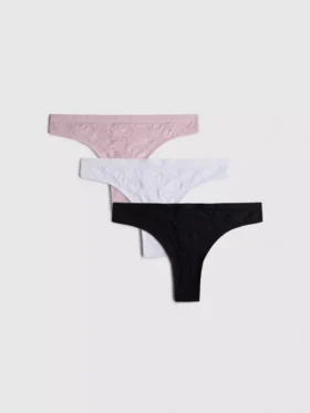 3-pack sömlösa jacquard-stringtrosor