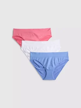3-pack sömlösa mini-trosor med rynkad kant