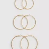 3-pack stora ringörhängen