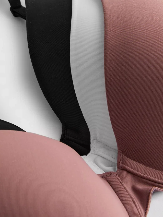 3-pack T-shirt-bh med full täckning