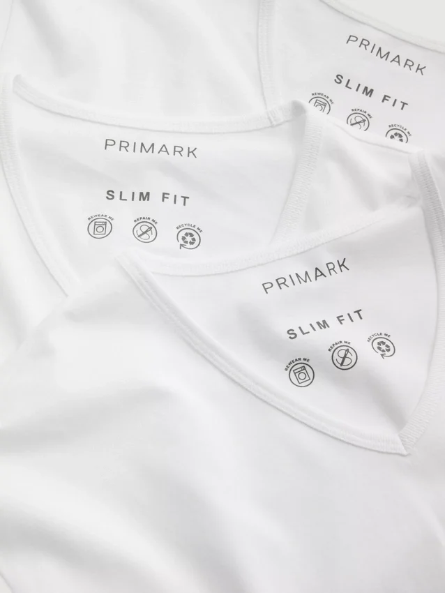 3-pack T-shirtar med V-ringning