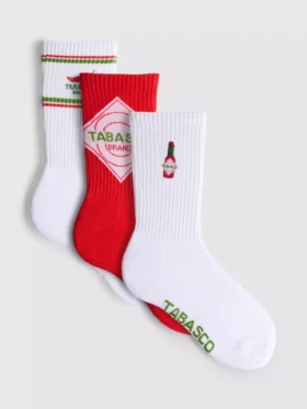 3-pack Tabasco-strumpor