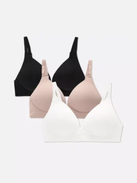 3-pack trådlösa borstade Bh:ar