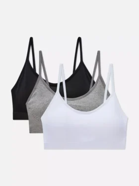 3-pack trådlösa, korta cami-braletter
